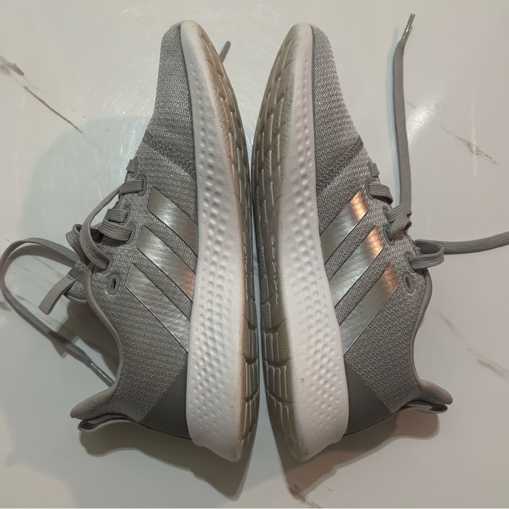 Women’s Adidas Cloudfoam Pure 2.0 'Grey Silver Metallic' - Picture 7 of 12
